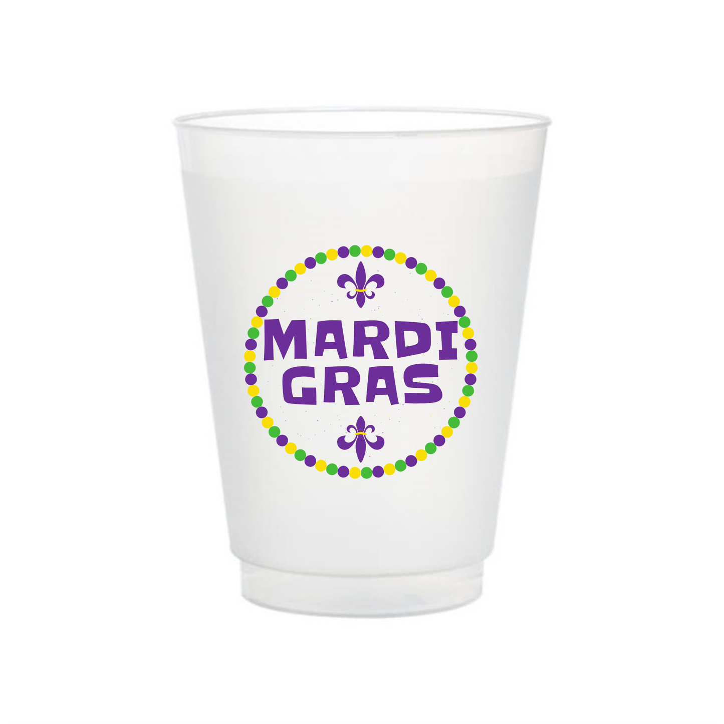 Mardi Gras Shatterproof Cup