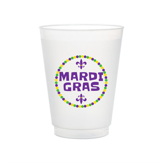 Mardi Gras Shatterproof Cup