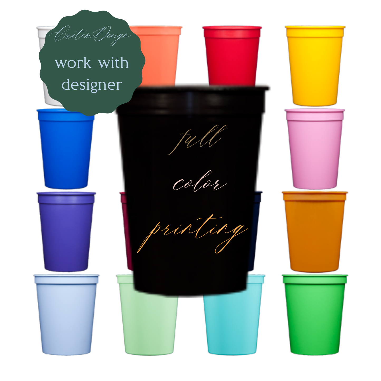 Custom Full Color Stadium Cups