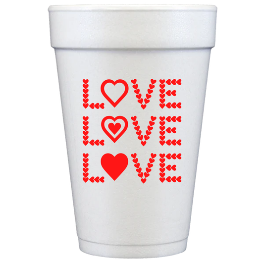Valentine’s Styrofoam Cups