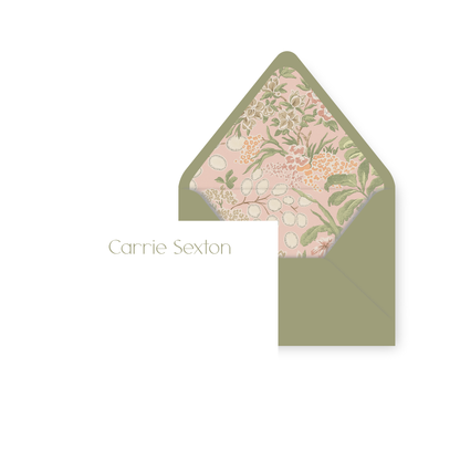 Pink Garden Personal Stationery
