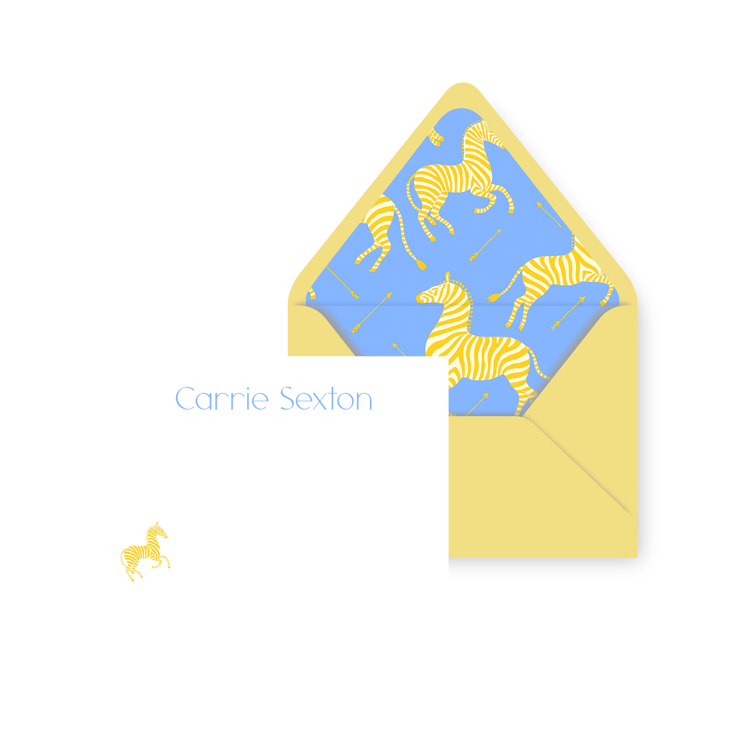 Zebra Personal Stationery