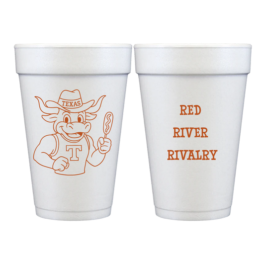 Texas Red River Rivalry Styrofoam Cups