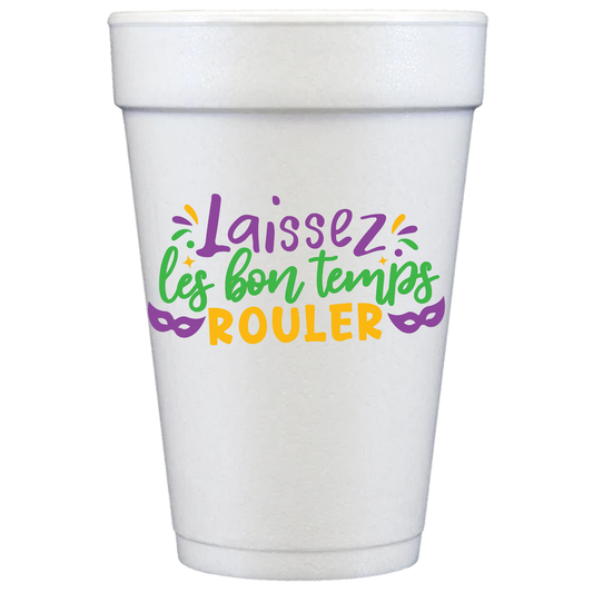 Mardi Gras Styrofoam Cups