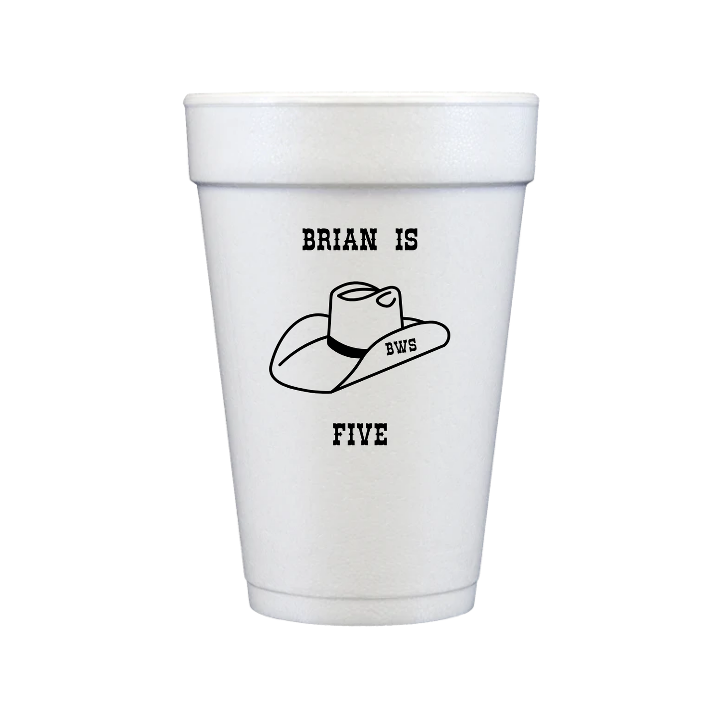 Cowboy Styrofoam Cups