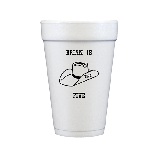 Cowboy Styrofoam Cups