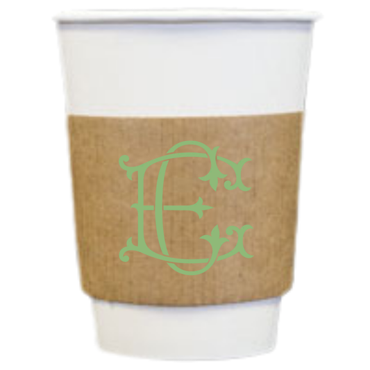 Wedding Semi-Custom Coffee Cups – 1-Color Sleeve
