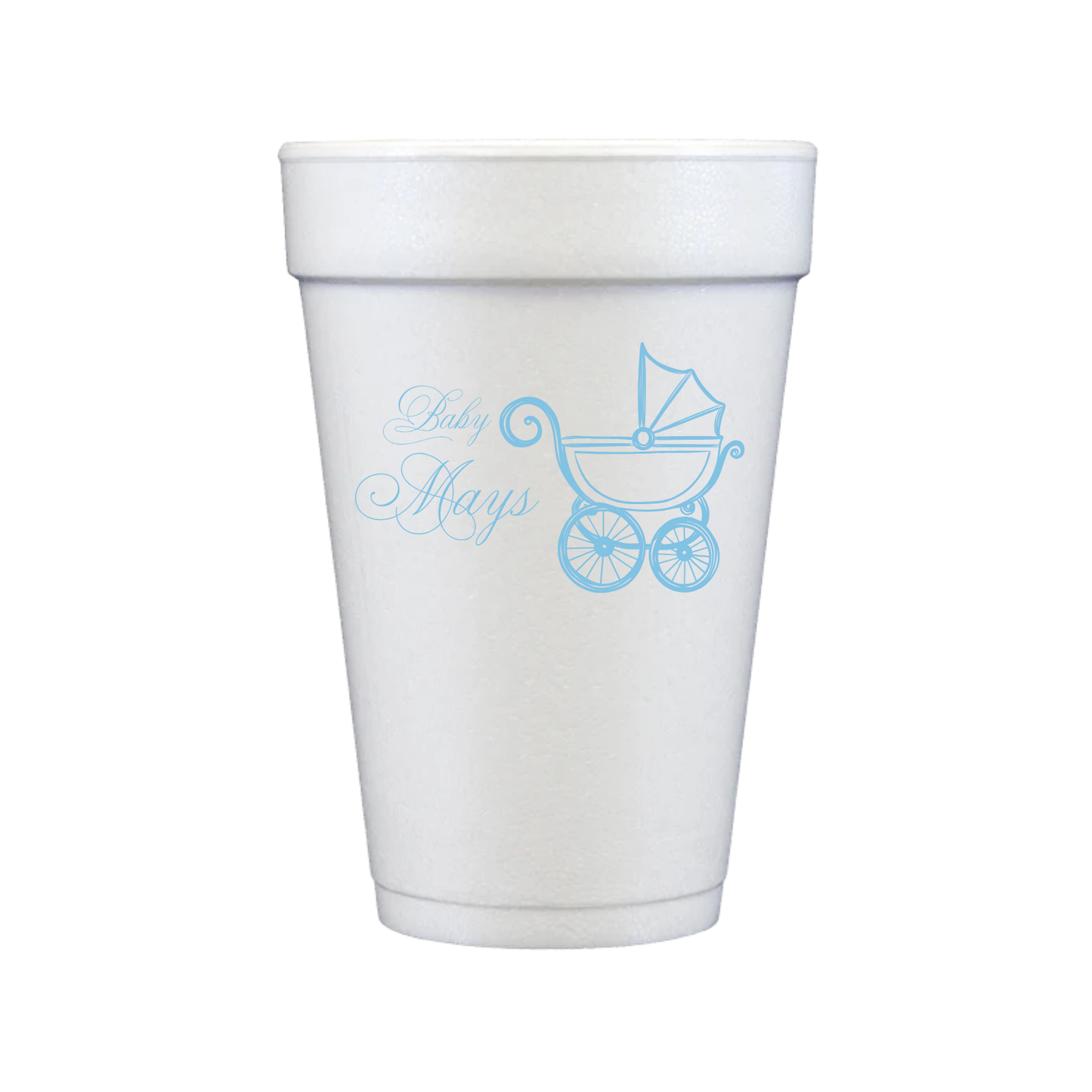 Baby Carriage Styrofoam Cups