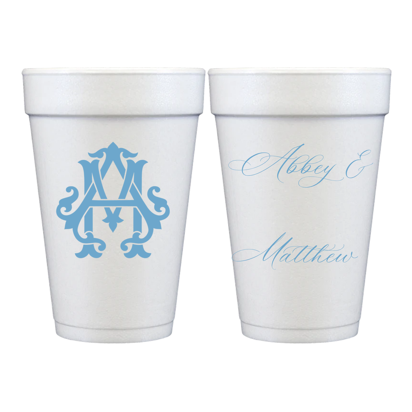 Personalized Styrofoam Cups – Wedding