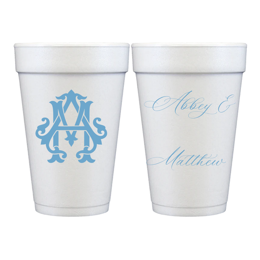 Personalized Styrofoam Cups – Wedding