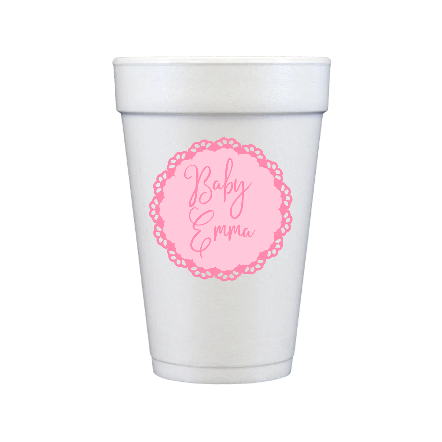 Curly Baby Semi-Custom Styrofoam Cups