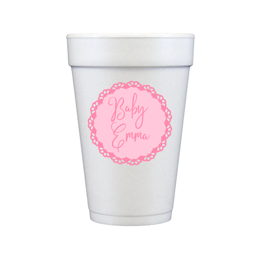 Curly Baby Semi-Custom Styrofoam Cups