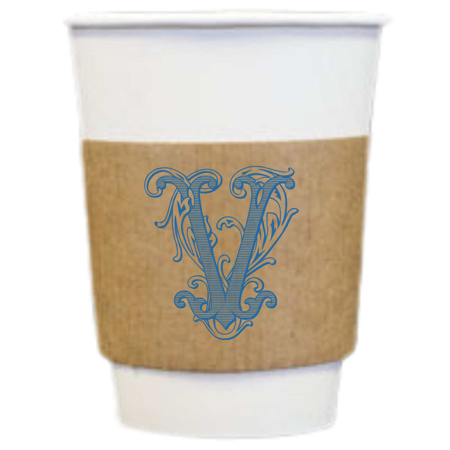 Wedding Semi-Custom Coffee Cups – 1-Color Sleeve