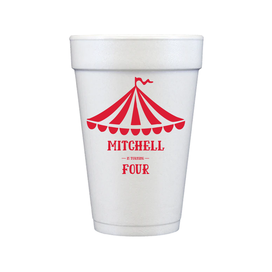 Circus Styrofoam Cups