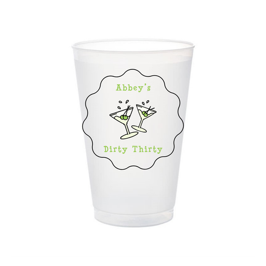 Dirty Martini Full Color Shatterproof Cups