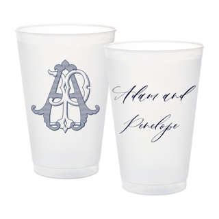 Monogram Wedding | Shatterproof Frosted Flex Cup