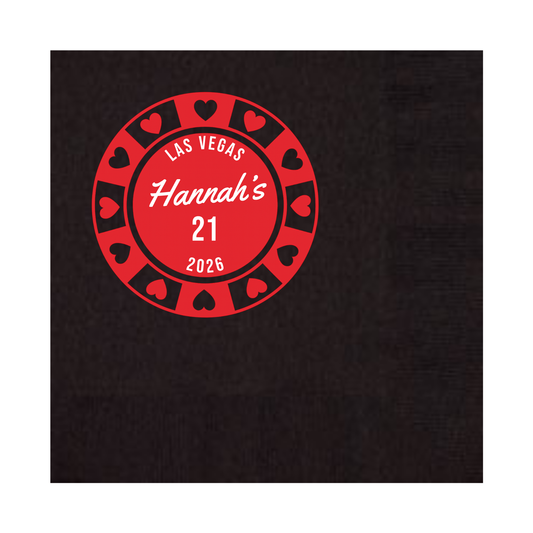 Poker 3-ply Beverage Napkins