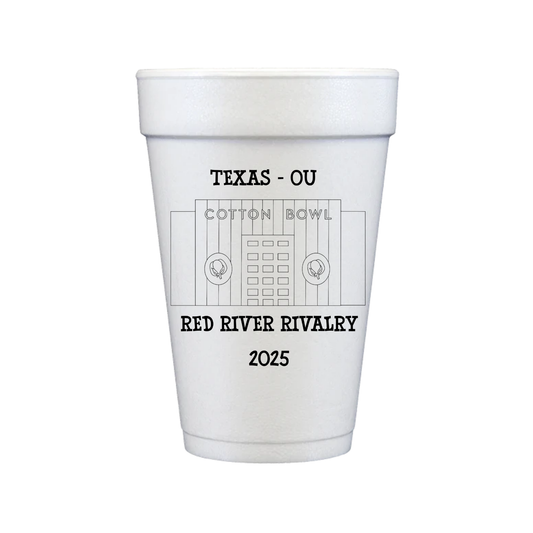 Texas OU Styrofoam Cups