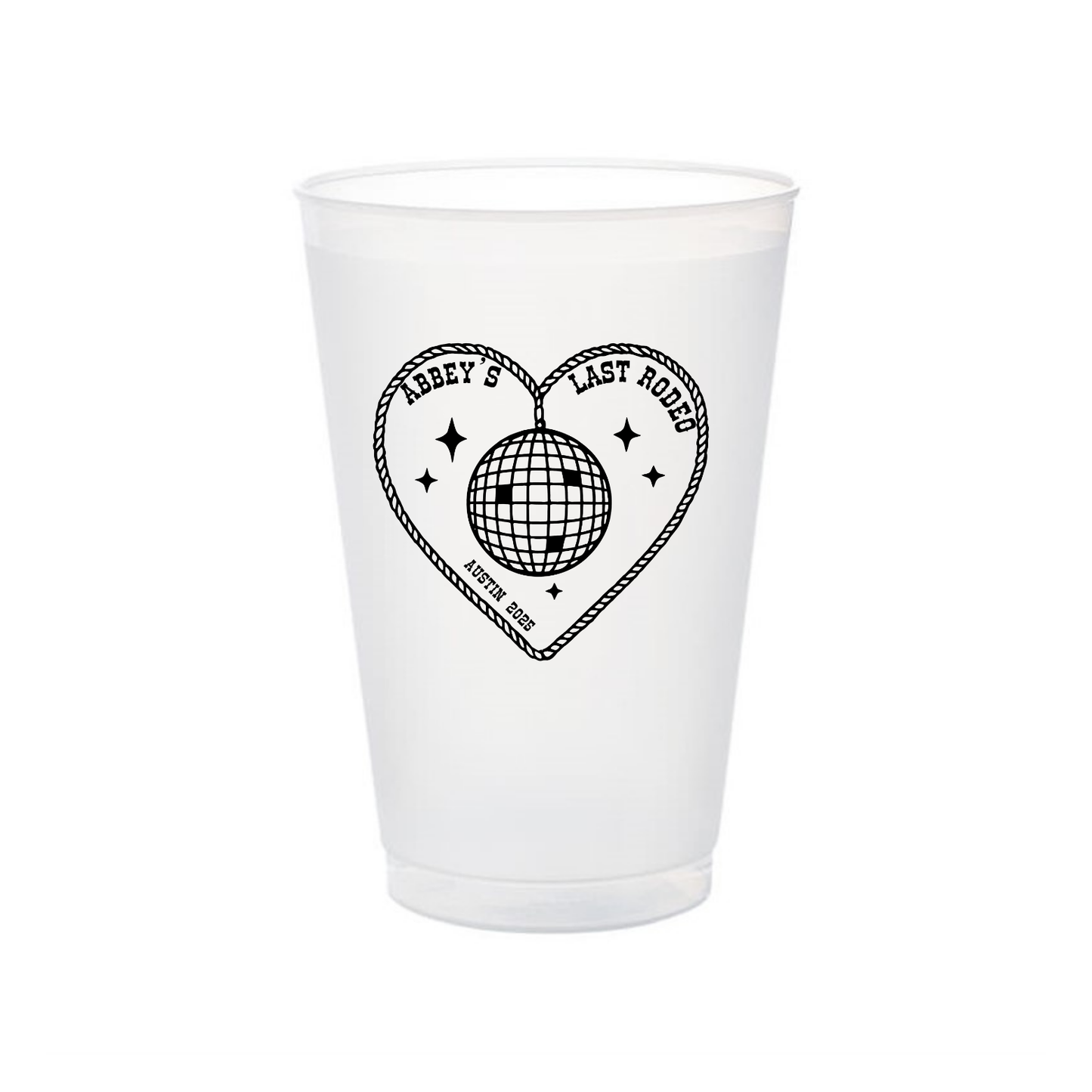 Disco Rodeo Shatterproof Frosted Flex Cups