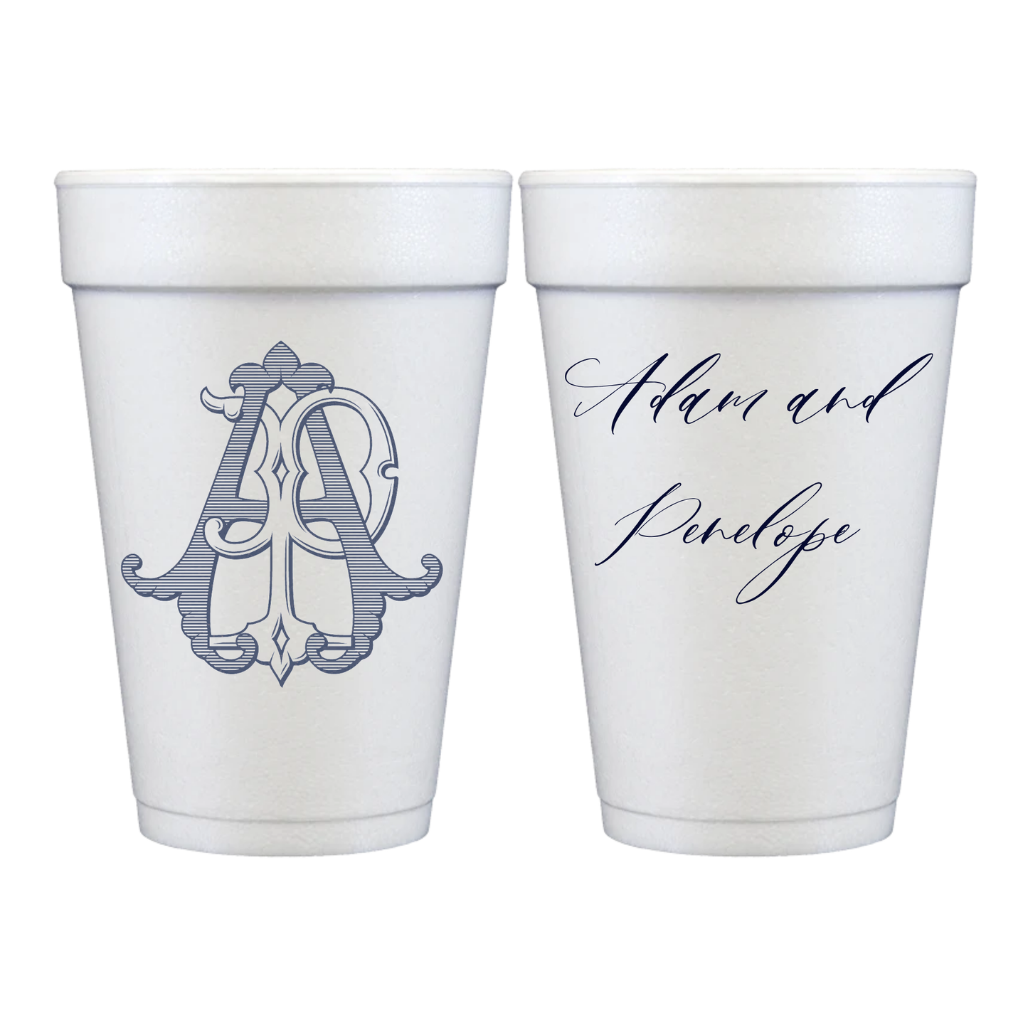 Personalized Styrofoam Cups – Wedding