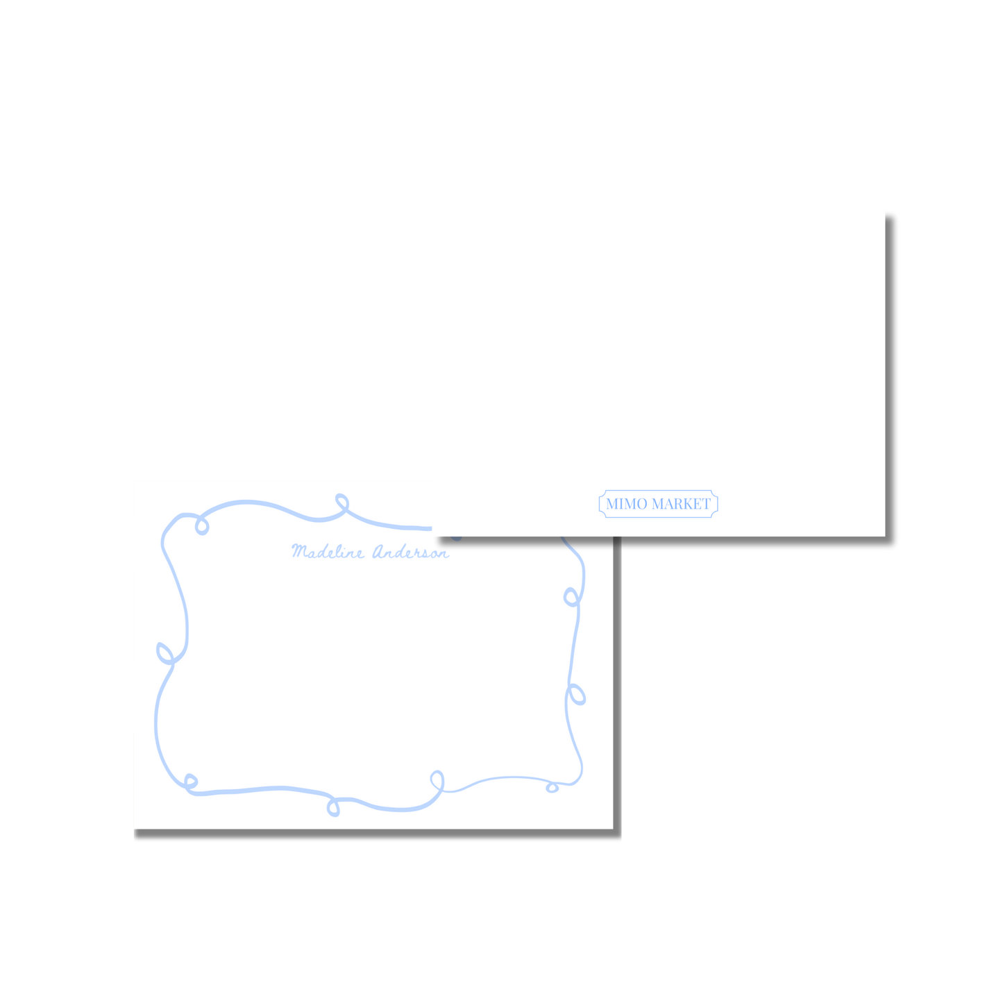 Blue Block Personal Stationery