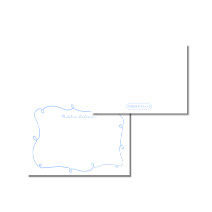 Blue Block Personal Stationery