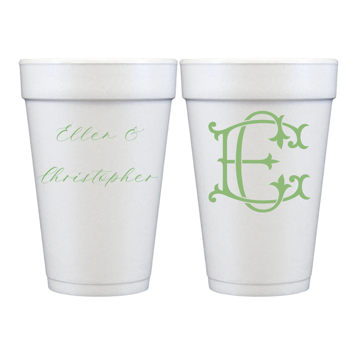 Personalized Styrofoam Cups – Wedding