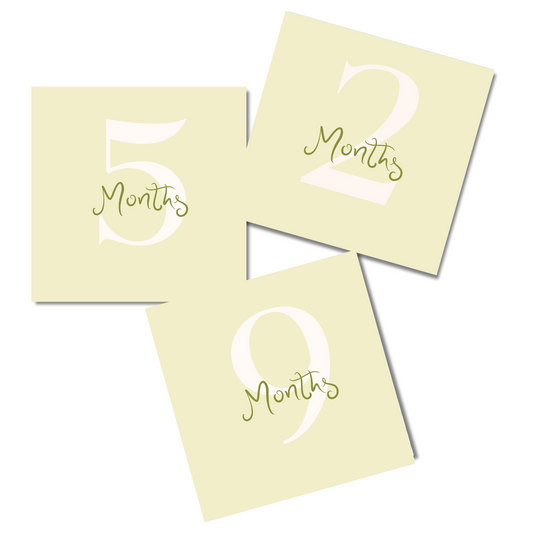Baby Milestone Cards Yellow