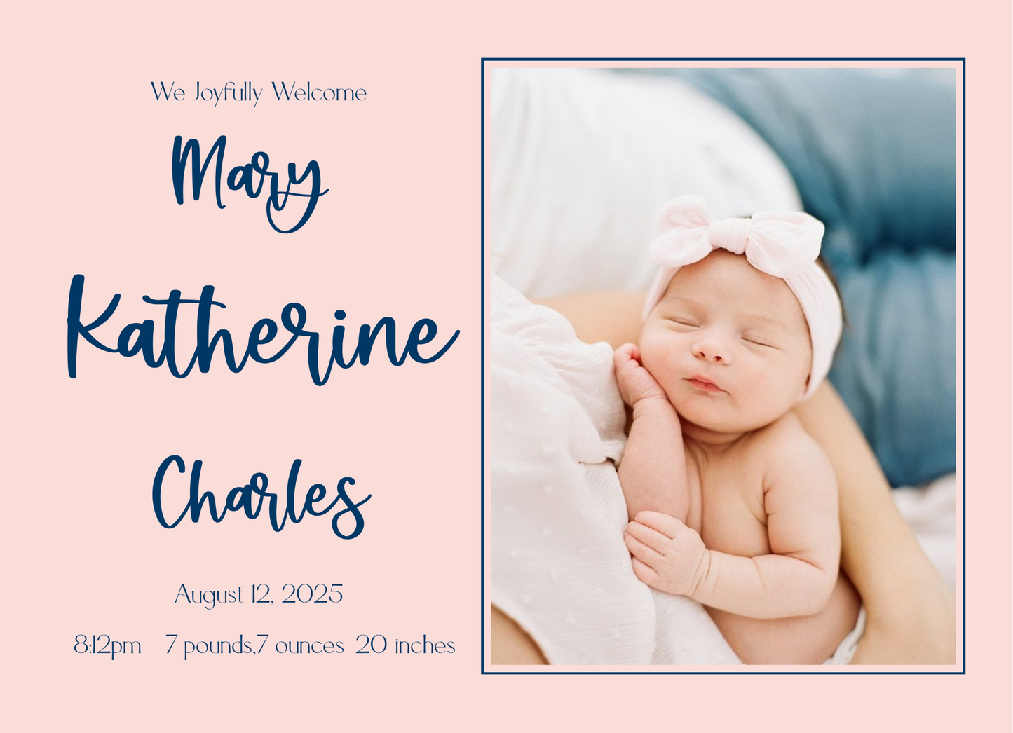 Landscape Birth Announcement