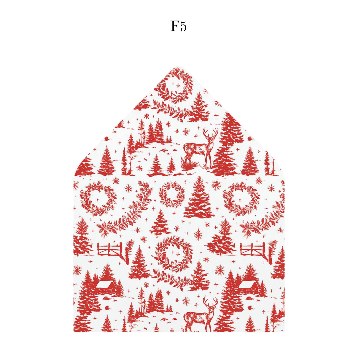 Toile Holiday Envelope Liner