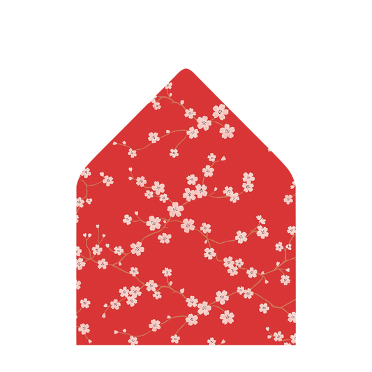 Cherry Blossom Holiday Envelope Liner