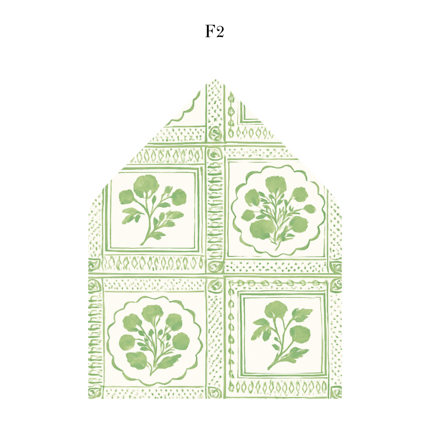 Green Garden Holiday Envelope Liner