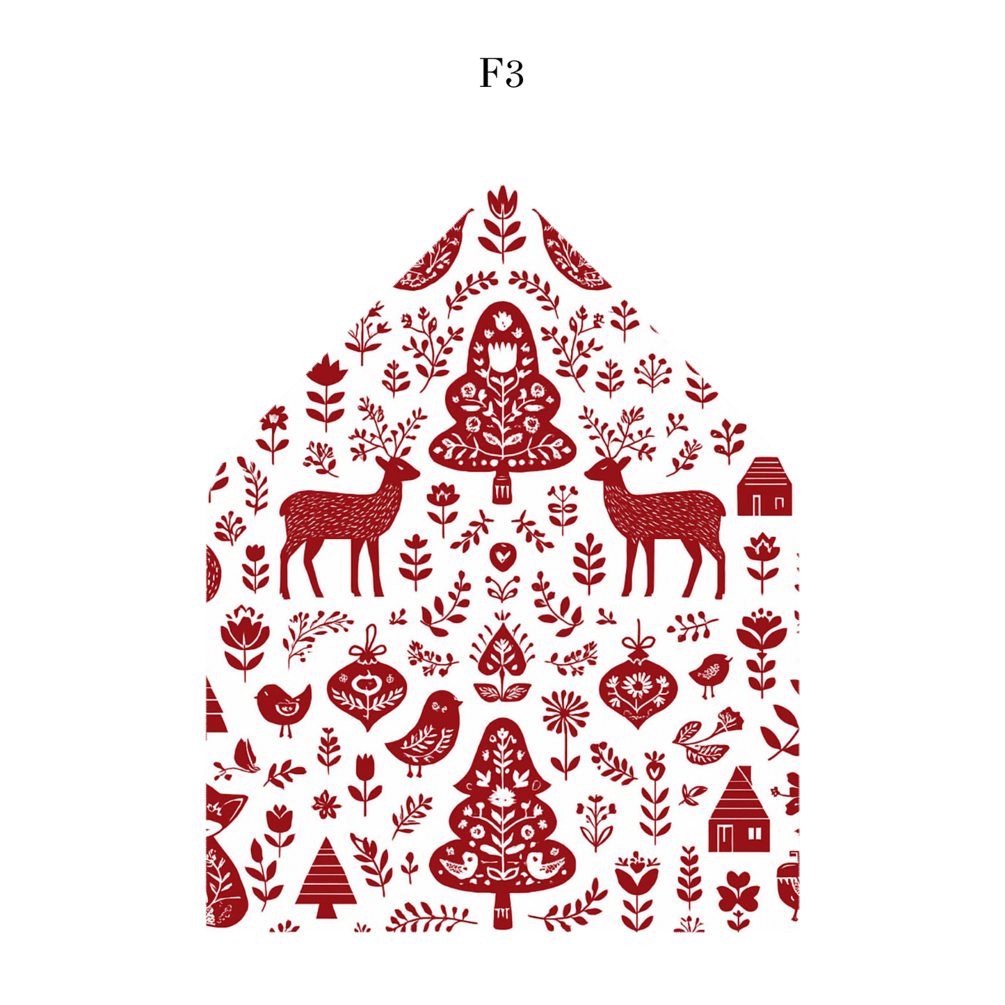 Scandinavian Christmas Holiday Envelope Liner