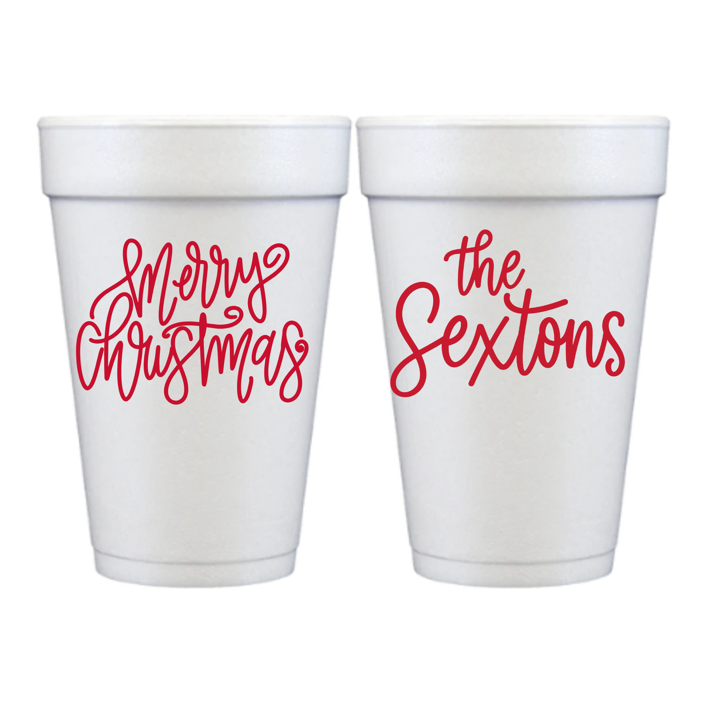 Custom Christmas Styrofoam Cups