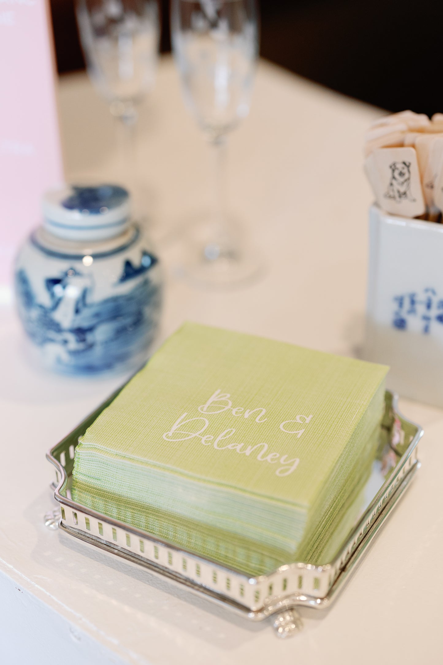Custom Linen‑Like Cocktail Napkins – 1‑Color