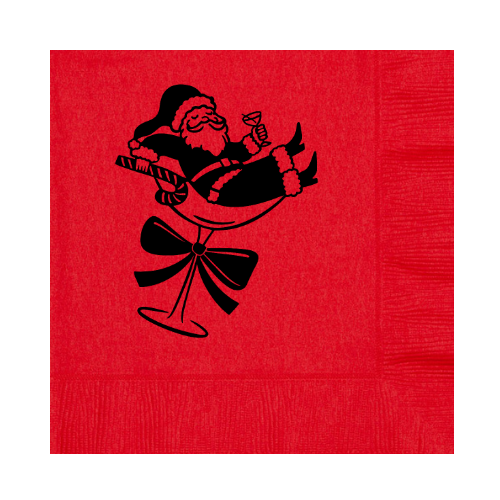Tipsy Santa Christmas Napkin