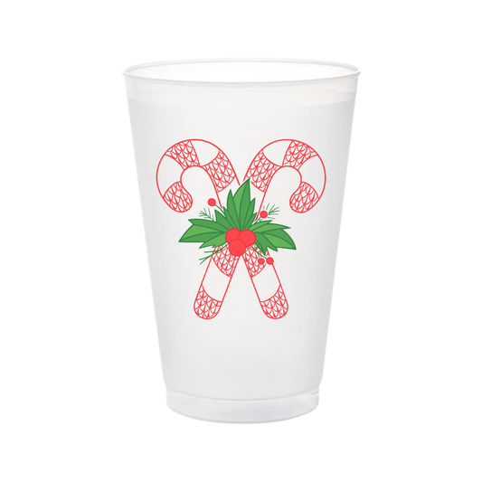 Candy Cane Christmas Frosted Cup
