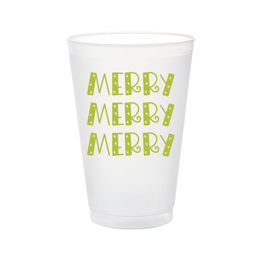 Merry Merry Holiday Frosted Cups