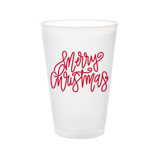 Merry Christmas Frosted Cups