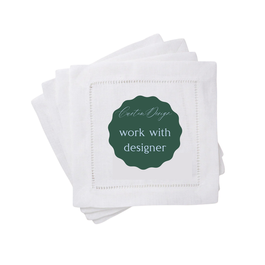 Embroidered Cocktail Napkins – Custom Cocktail Napkins for Weddings, Holidays & Special Events