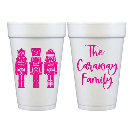 Custom Nutcracker Christmas Styrofoam Cups