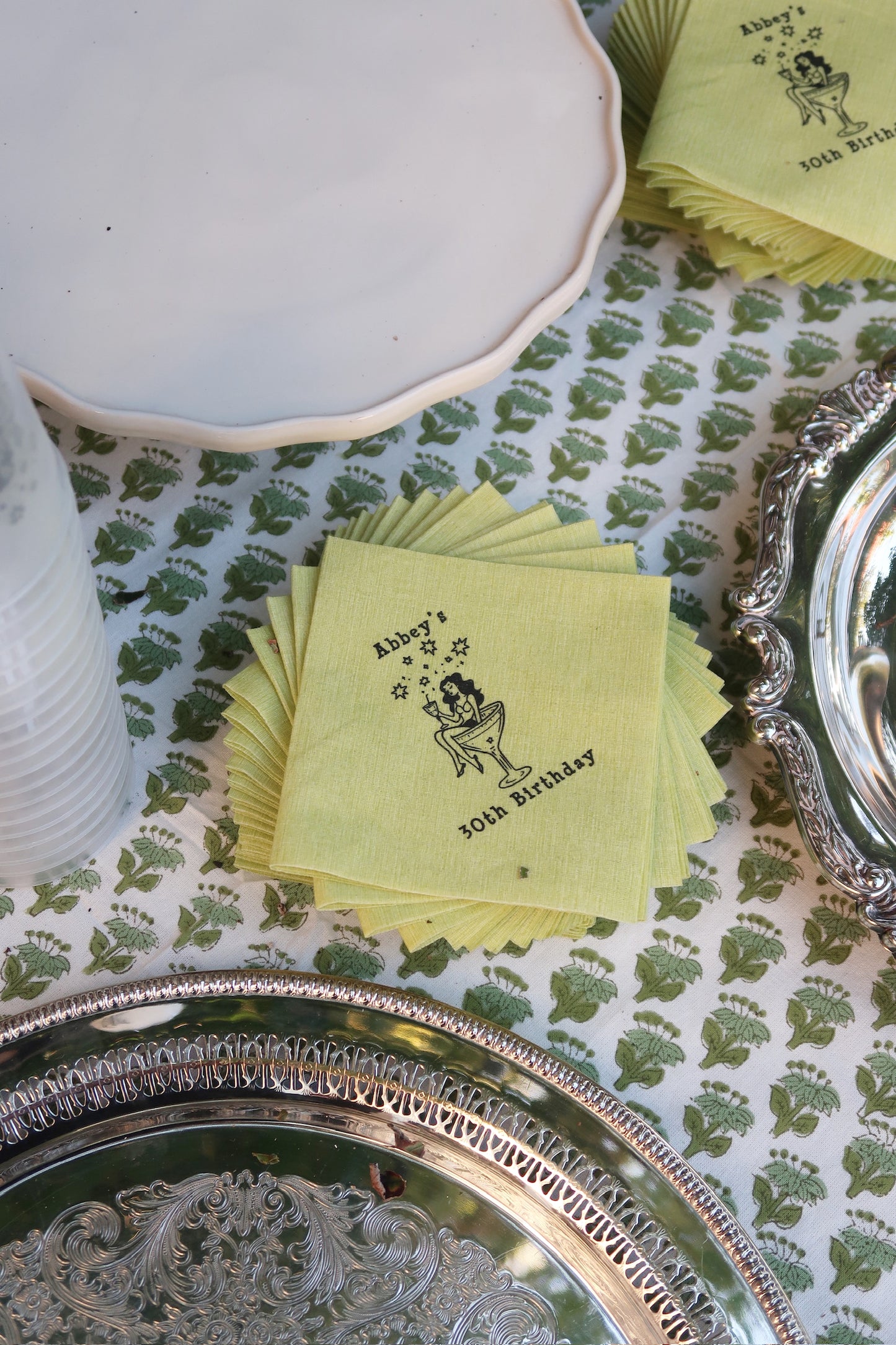 Custom Linen‑Like Cocktail Napkins – 1‑Color