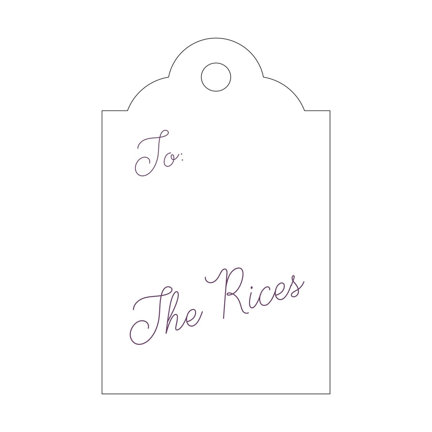 Personalized Gift Tag - T394