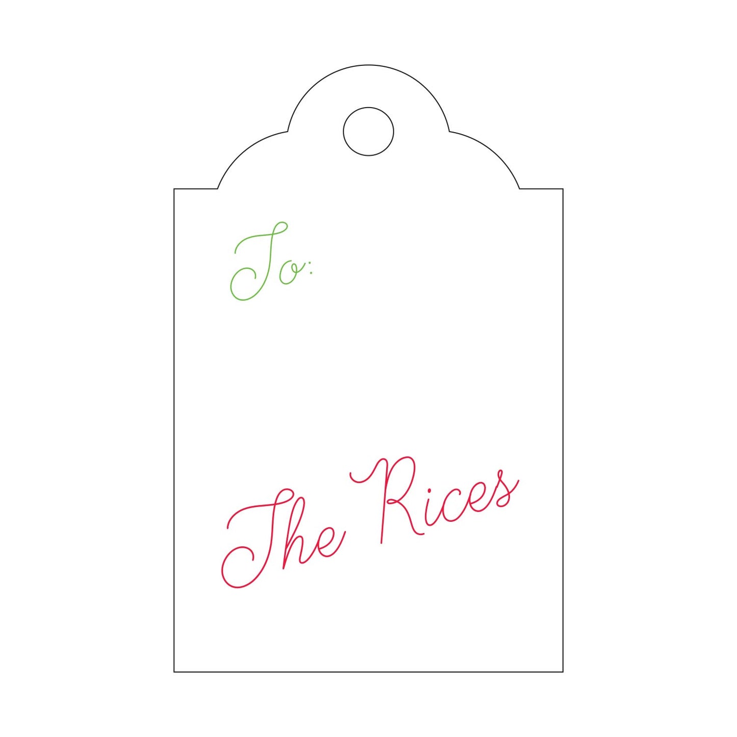 Personalized Gift Tag - T394